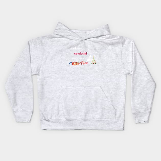 Most wonderful time Kids Hoodie by Lili's Designs